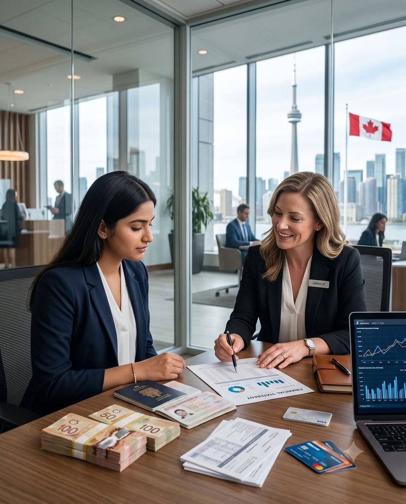 Advisors reviewing a client's application