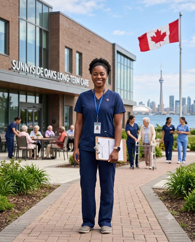 Healthcare worker who obtained a Canadian work permit